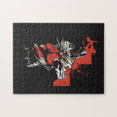 Saint George Christelijk Crusader Rode Kruis Legpuzzel (Horizontaal)