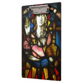 Saint George de Drakenlaag in Glas in lood Klembord (Links)