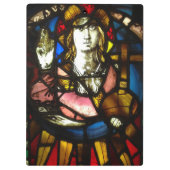 Saint George de Drakenlaag in Glas in lood Klembord (Achterkant)