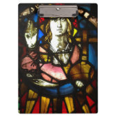 Saint George de Drakenlaag in Glas in lood Klembord (Voorkant)