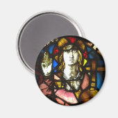 Saint George de Drakenlaag in Glas in lood Magneet (Voorkant / Achterkant)