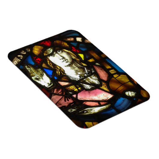 Saint George de Drakenlaag in Glas in lood Magneet (Rechterzijde)