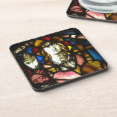 Saint George de Drakenlaag in Glas in lood Onderzetter (Linkerzijde)