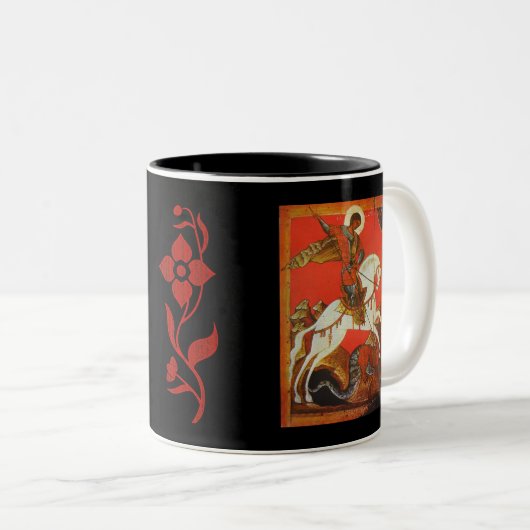 Saint George & Dragon Coffee Mok (Voorkant rechts)