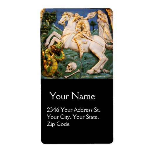 Saint George, Dragon en Princess Etiket (Voorkant)