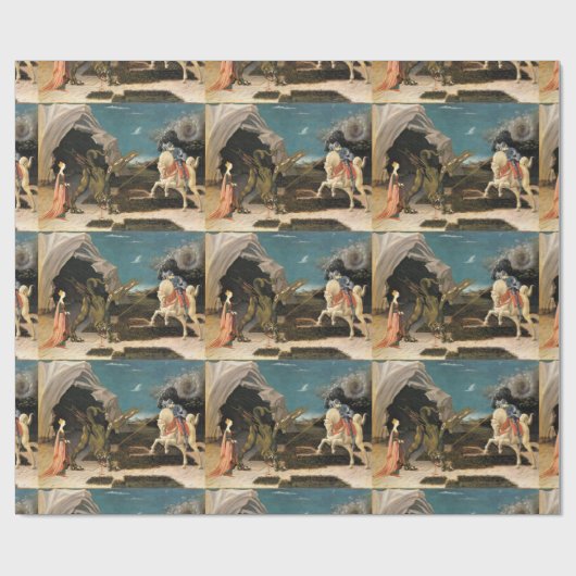 SAINT GEORGE, DRAGON EN PRINCIPE CADEAUPAPIER (Vlak)