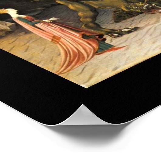 SAINT GEORGE, DRAGON EN PRINCIPE POSTER (Hoek)