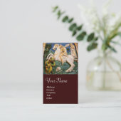 Saint George, Dragon en Prinses Monogram brown Visitekaartje (Staand voorkant)