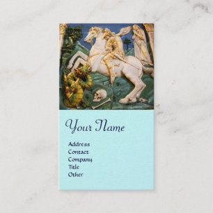 Saint George, Dragon en Prinses Monogram Gold Visitekaartje
