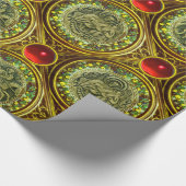 SAINT GEORGE, DRAGON /MADONNA EN KINDERrode Ruby Cadeaupapier (Hoek)