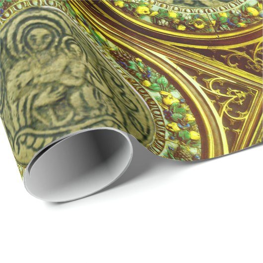 SAINT GEORGE, DRAGON /MADONNA EN KINDERrode Ruby Cadeaupapier (Rol Hoek)