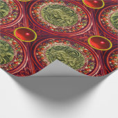 SAINT GEORGE, DRAGON /MADONNA EN KINDERrode Ruby Cadeaupapier (Hoek)