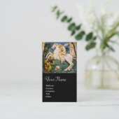 Saint George, Dragon, Princess Monogram Black Pear Visitekaartje (Staand voorkant)