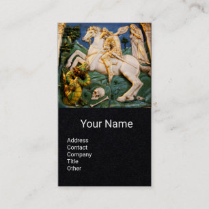 Saint George, Dragonm, prinses Monogram Plack Pape Visitekaartje
