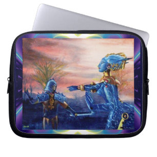 SAINT GEORGE EN ALIEN DRAGON LAPTOP SLEEVE