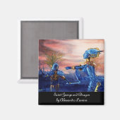 SAINT GEORGE EN ALIEN DRAGON MAGNEET (Voorkant / Achterkant)