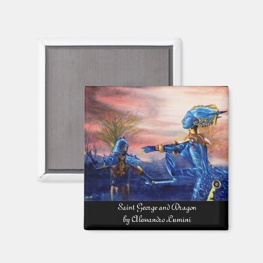 SAINT GEORGE EN ALIEN DRAGON MAGNEET (Voorkant / Achterkant)