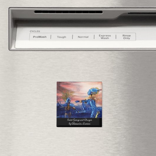 SAINT GEORGE EN ALIEN DRAGON MAGNEET (Insitu (Vaatwasser))