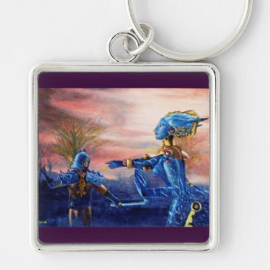 SAINT GEORGE EN ALIEN DRAGON SLEUTELHANGER