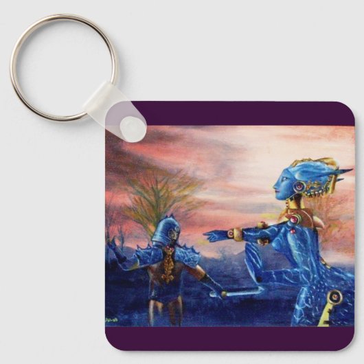 SAINT GEORGE EN ALIEN DRAGON SLEUTELHANGER (Voorkant)