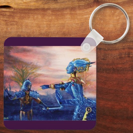 SAINT GEORGE EN ALIEN DRAGON SLEUTELHANGER (Achterkant)