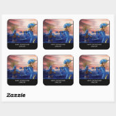 SAINT GEORGE EN ALIEN DRAGON VIERKANTE STICKER (Vel)