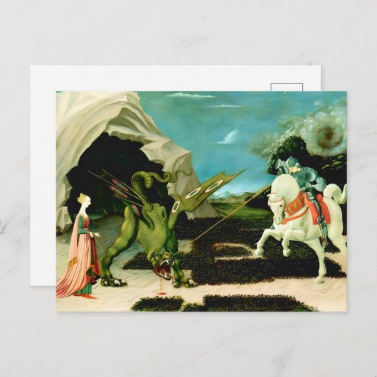Saint George en de Draak Briefkaart (Voorkant / Achterkant)