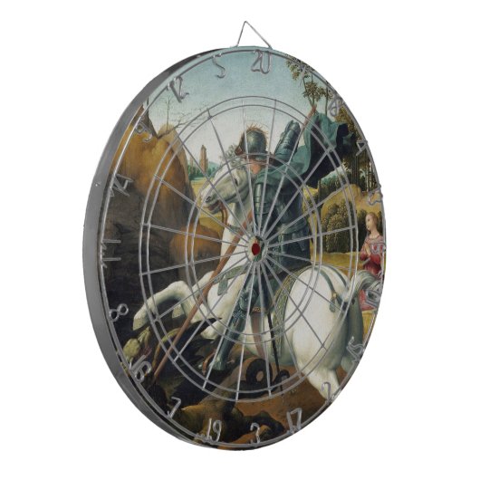 Saint George en de Draak Dartbord (Voorkant Links)