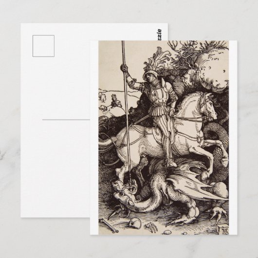 Saint George en de draak - Durer Briefkaart (Voorkant / Achterkant)