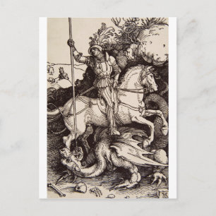 Saint George en de draak - Durer Briefkaart