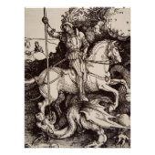 Saint George en de draak - Durer Perfect Poster (Voorkant)