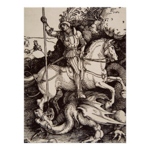 Saint George en de draak - Durer Perfect Poster