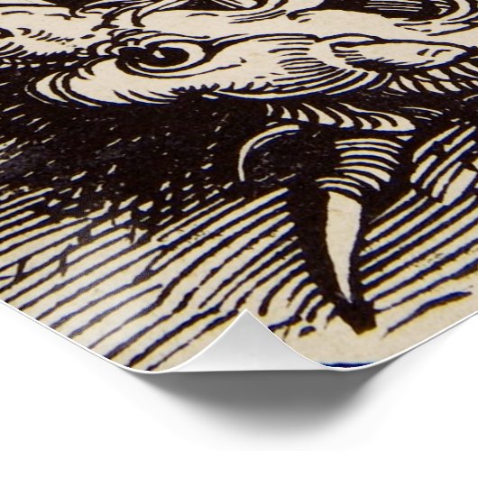 Saint George en de draak - Durer Perfect Poster (Hoek)