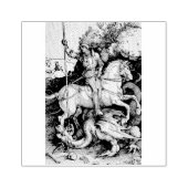 Saint George en de draak - Durer Rubberstempel (Afrduk)