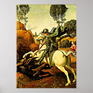 Saint George en de Draak, mooie kunst Poster
