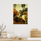 Saint George en de Draak, mooie kunst Poster (Keuken)