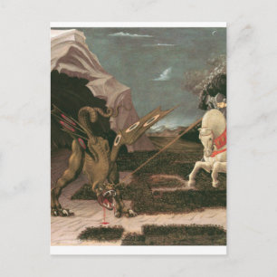 Saint George en de Draak; Paolo Uccello c.1460 Briefkaart