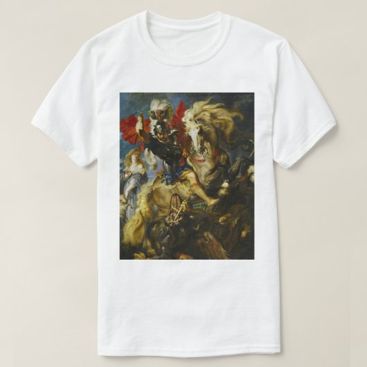 Saint George en de Draak (Peter Paul Rubens) Gr T-shirt (Design voorkant)
