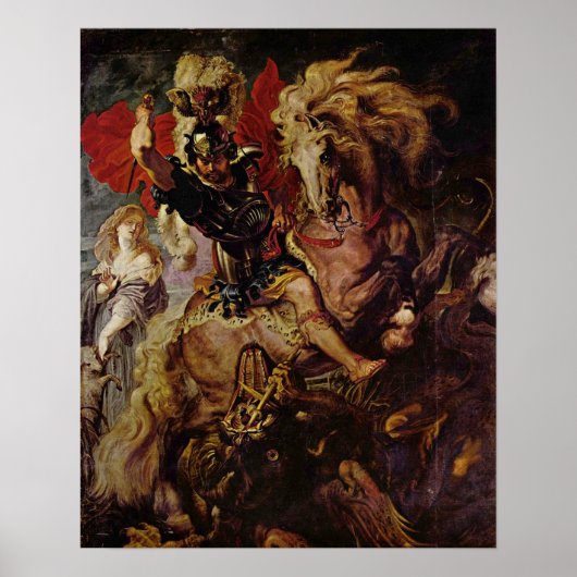 Saint George en de Draak Poster (Voorkant)