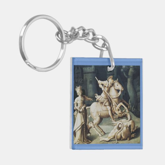 Saint George en de Draak Sleutelhanger (Voorkant Links)