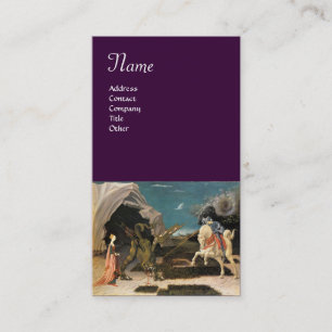 SAINT GEORGE EN DE DRAGON, bruin, blauw, rood paar Visitekaartje