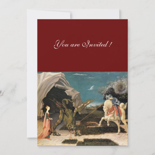 SAINT GEORGE EN DE DRAGON, bruin, blauw rood zwart Kaart (Voorkant)