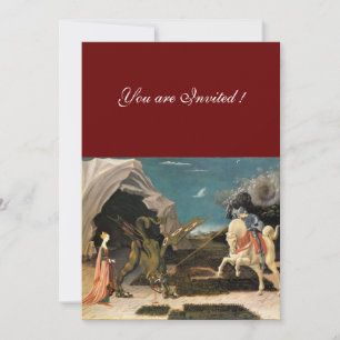 SAINT GEORGE EN DE DRAGON, bruin, blauw rood zwart Kaart