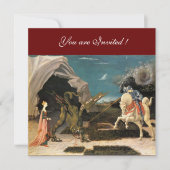 SAINT GEORGE EN DE DRAGON, bruin, blauw rood zwart Kaart (Voorkant)