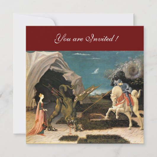 SAINT GEORGE EN DE DRAGON, bruin, blauw rood zwart Kaart (Voorkant)