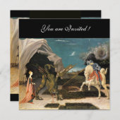 SAINT GEORGE EN DE DRAGON, bruin, blauw rood zwart Kaart (Voorkant / Achterkant)