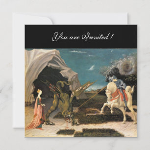 SAINT GEORGE EN DE DRAGON, bruin, blauw rood zwart Kaart