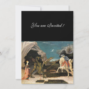 SAINT GEORGE EN DE DRAGON, bruin, blauw rood zwart Kaart