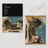 SAINT GEORGE EN DE DRAGON, bruin, blauw zwart Visitekaartje (Voorkant / Achterkant)