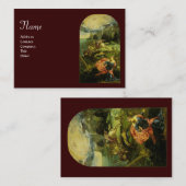 SAINT GEORGE EN DE DRAGON, bruin groen Visitekaartje (Voorkant / Achterkant)